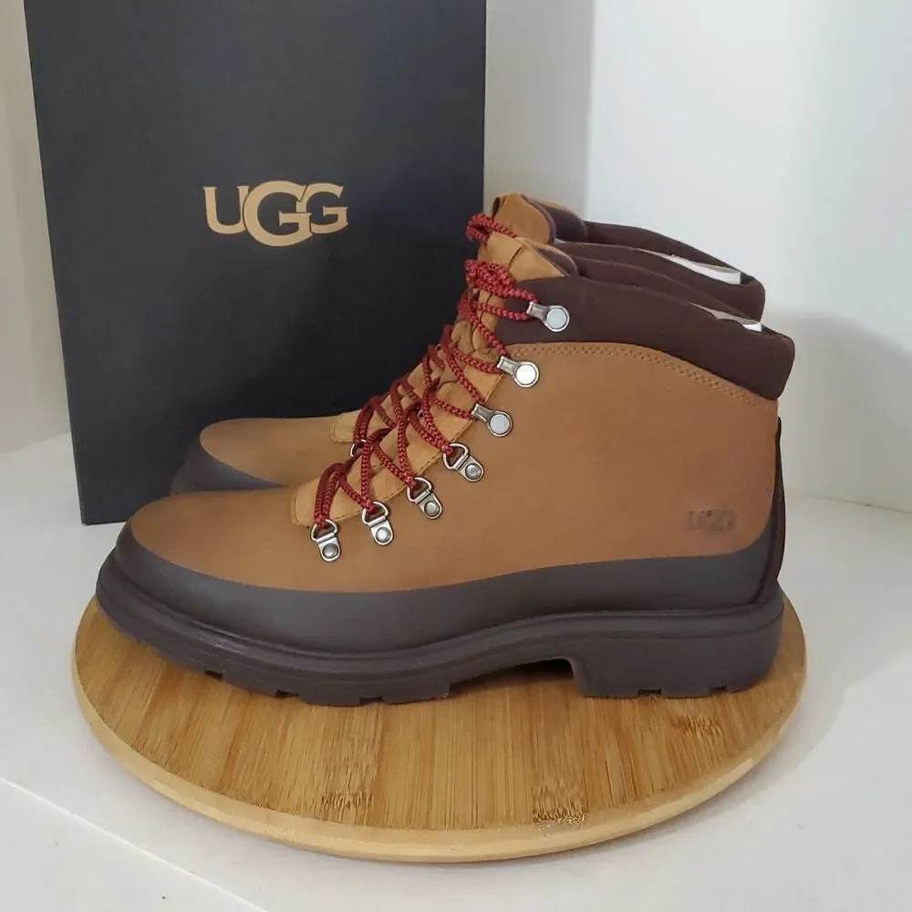 UGG Biltmore Hiker Men's Boot Oak Size 10 Waterproof Leather NIB